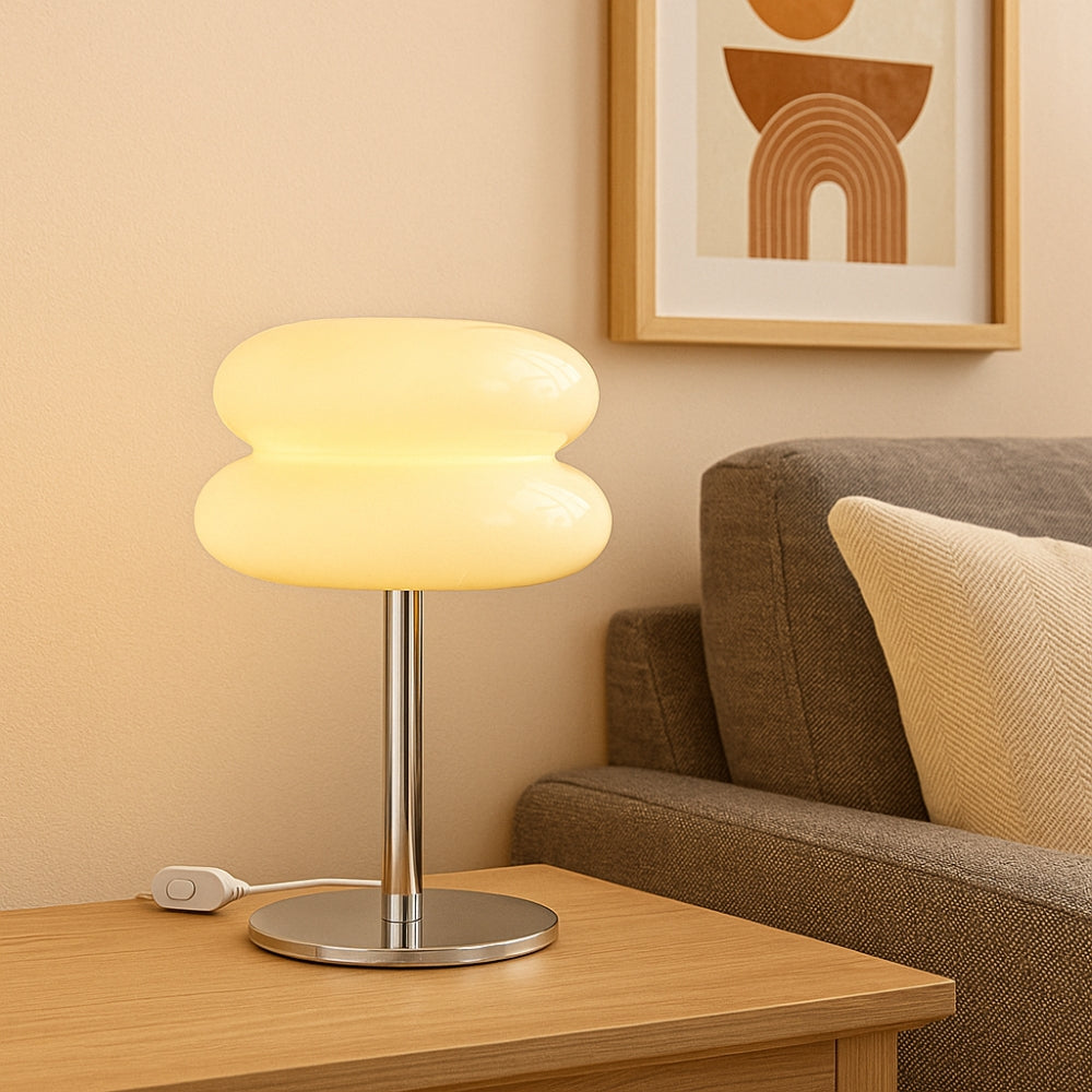 Lampe de table trichrome Mariel – Rouge Glow