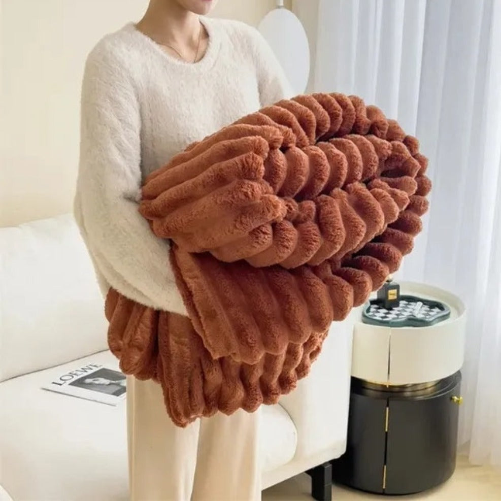Plaid moelleux à rayures™️
